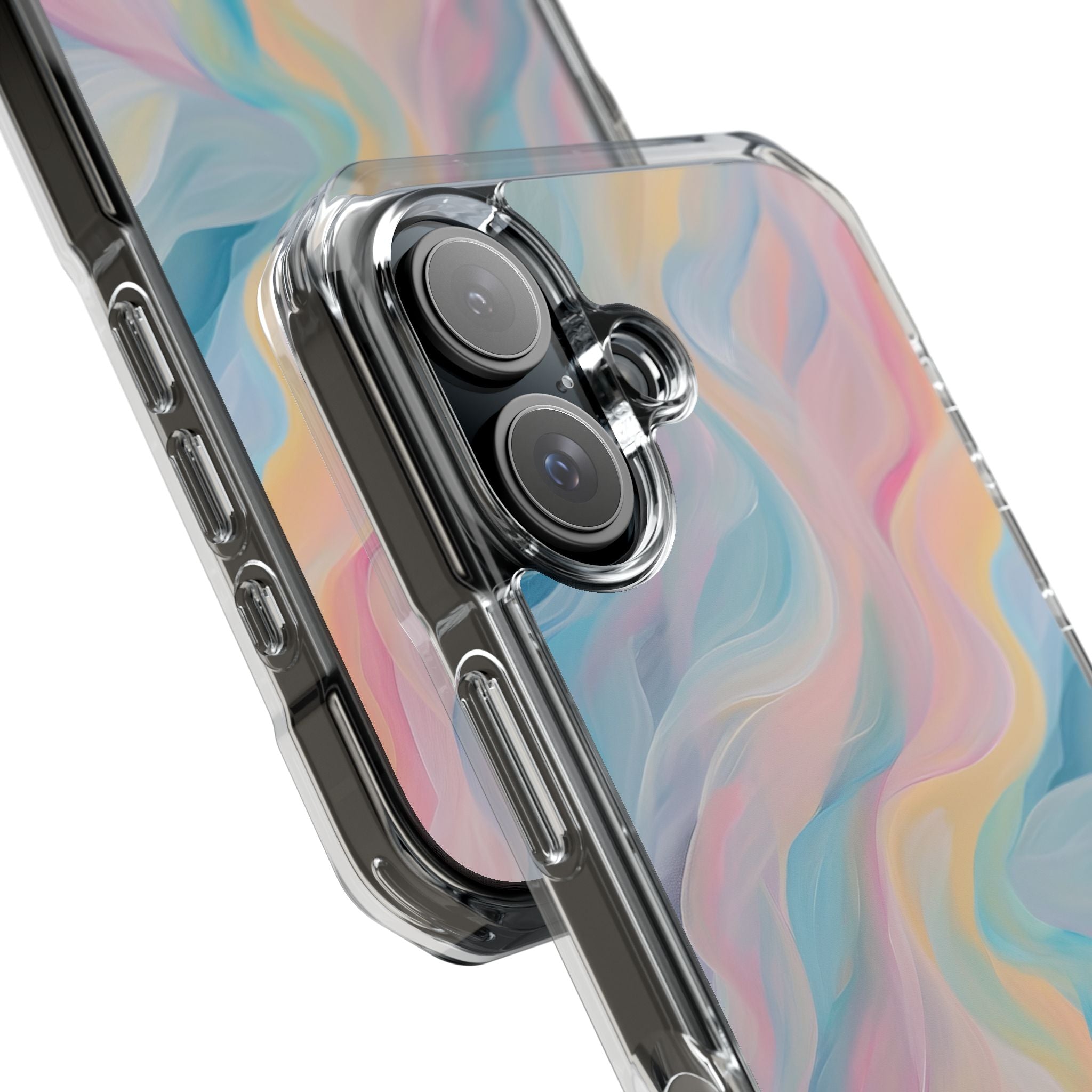 Dreamy Pastel Swirls - Clear Impact iPhone 16 Phone Case