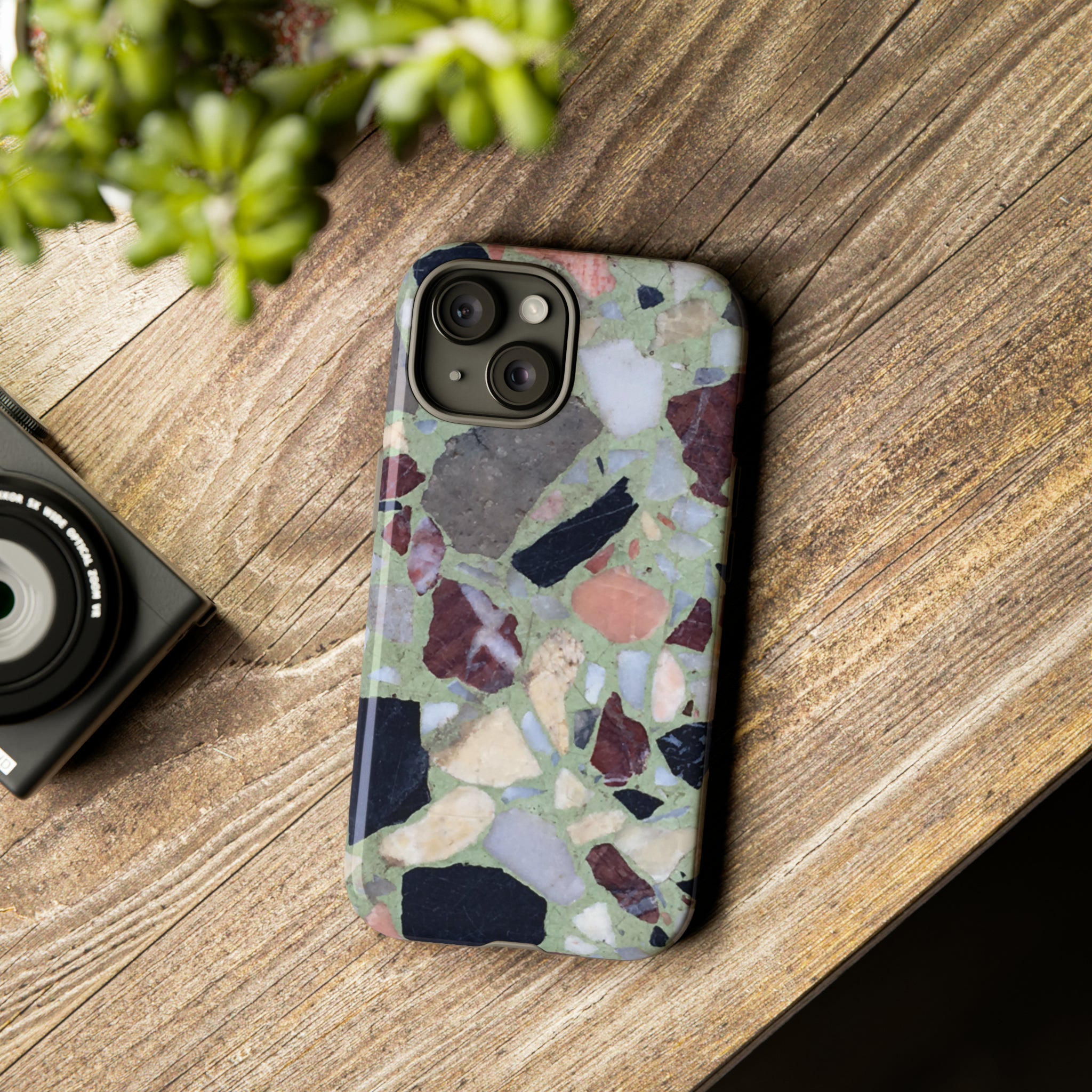 Terrazzo in Green - Protective Phone Case