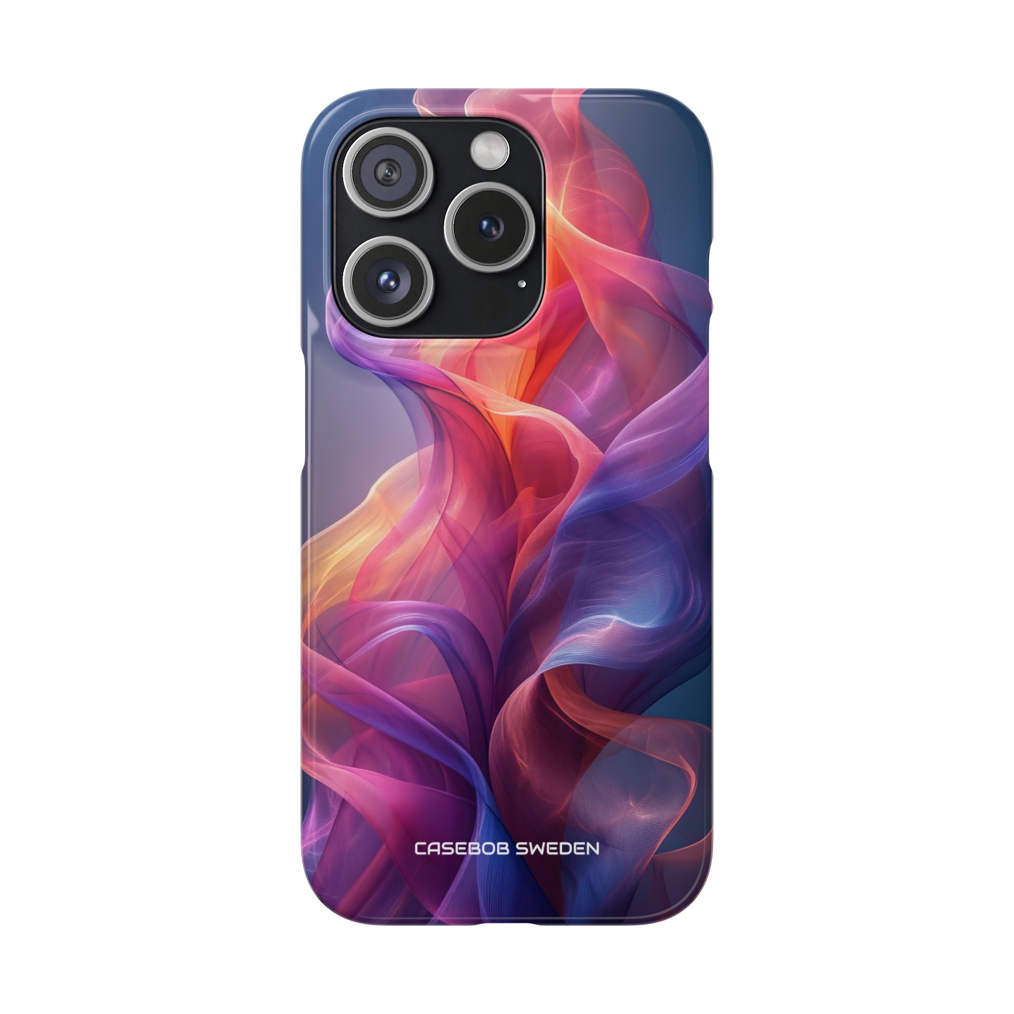 Violet Orange Flow - Slim iPhone 15 Phone Case