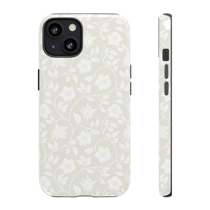 Light Color Floral iPhone case - Protective Phone Case