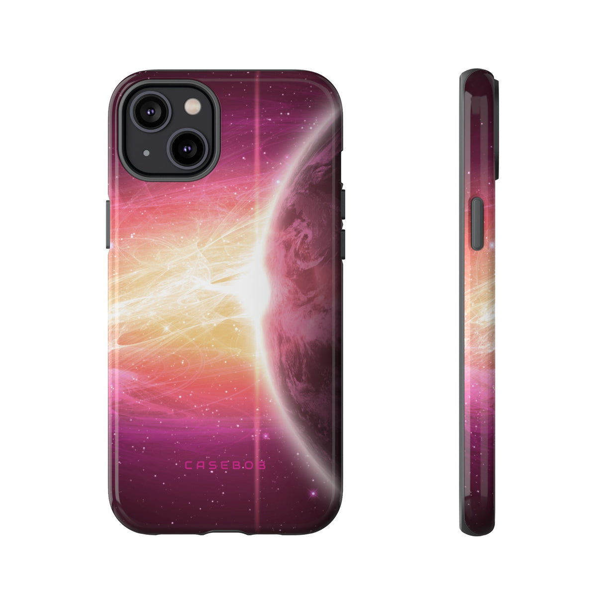 Purple Planets in Space - Protective Phone Case