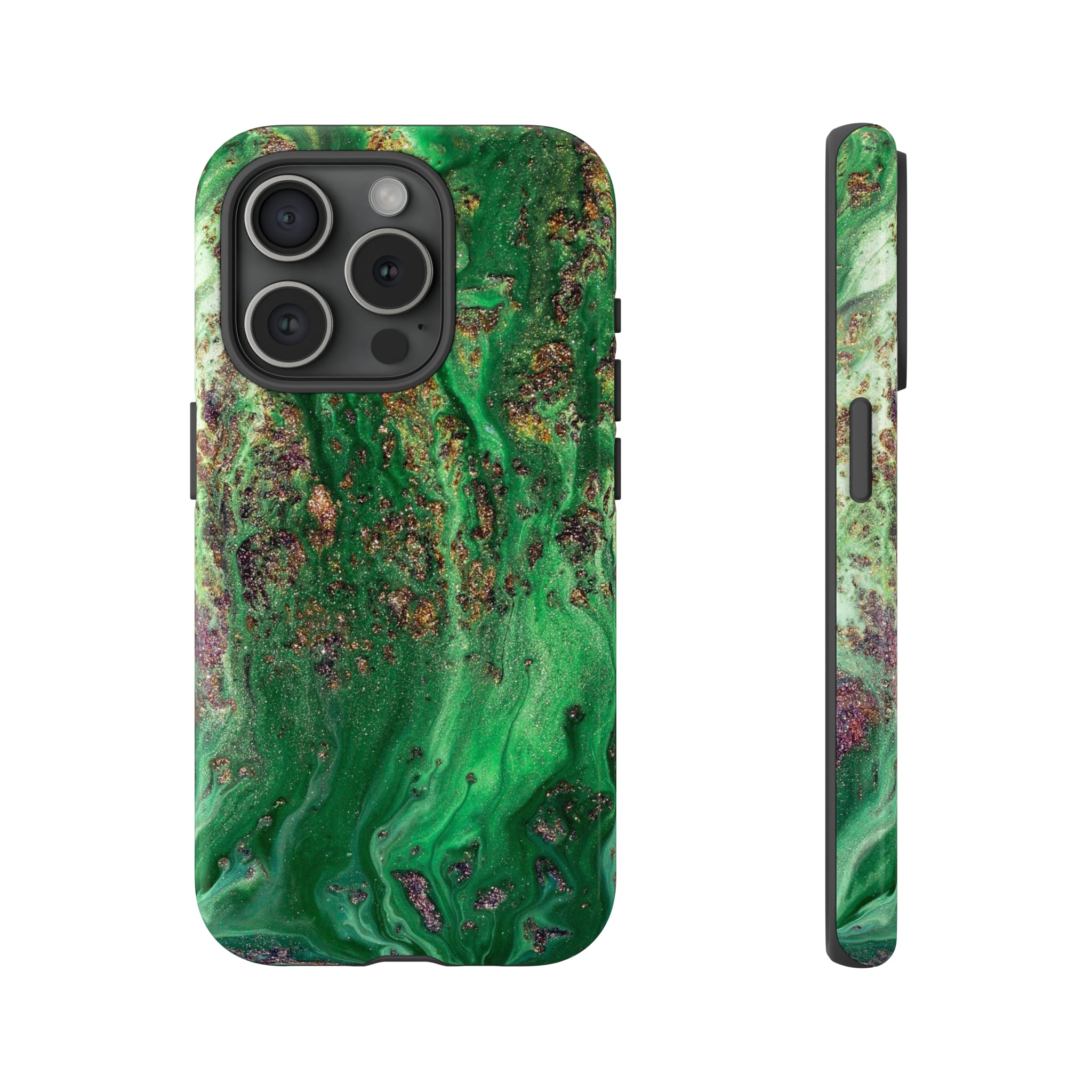 Green Sparkle Ink Art - Protective Phone Case