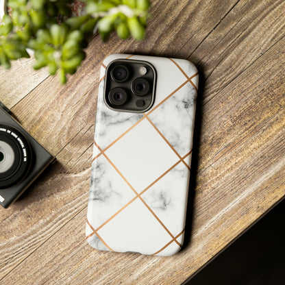 White Marble - Protective Phone Case