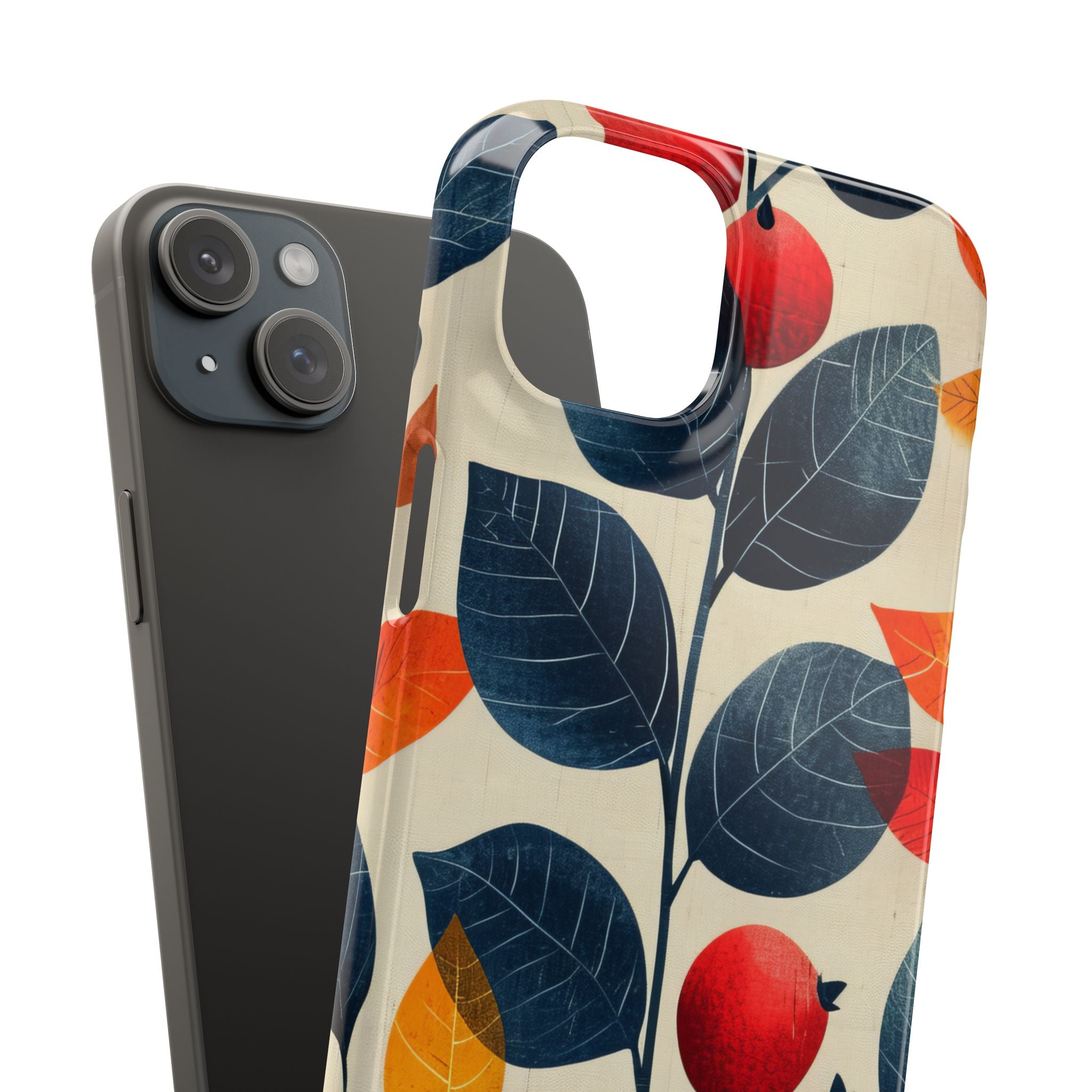 Autumn Nature Pattern - Slim iPhone 15 Phone Case