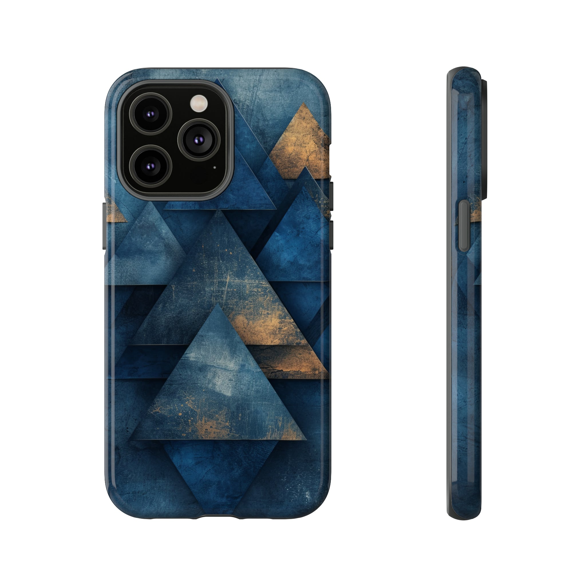 Blue Geometric Harmony - Protective Phone Case