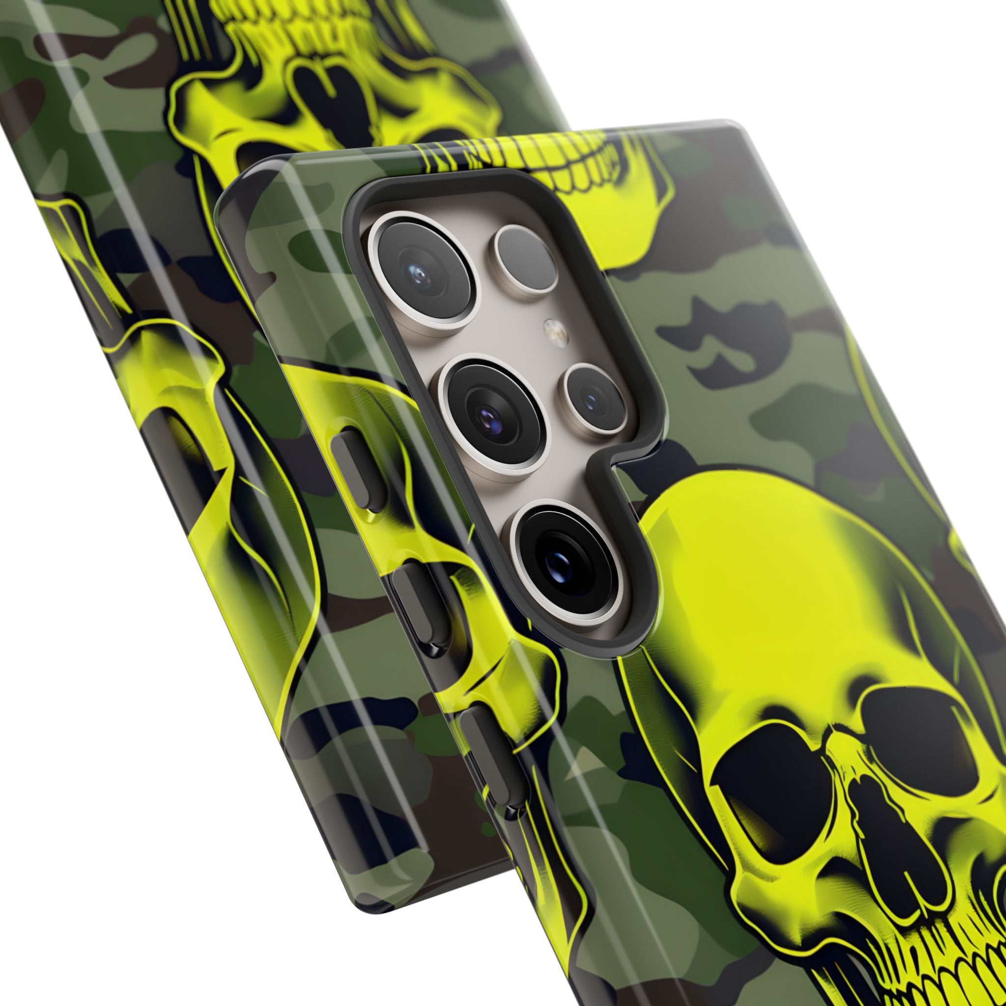 Neon Skull Camo Samsung S24 Ultra Case - Tough