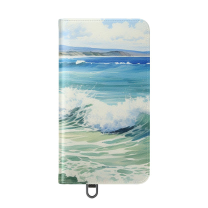 Foaming Blue Waves - Samsung S24 Case - Wallet