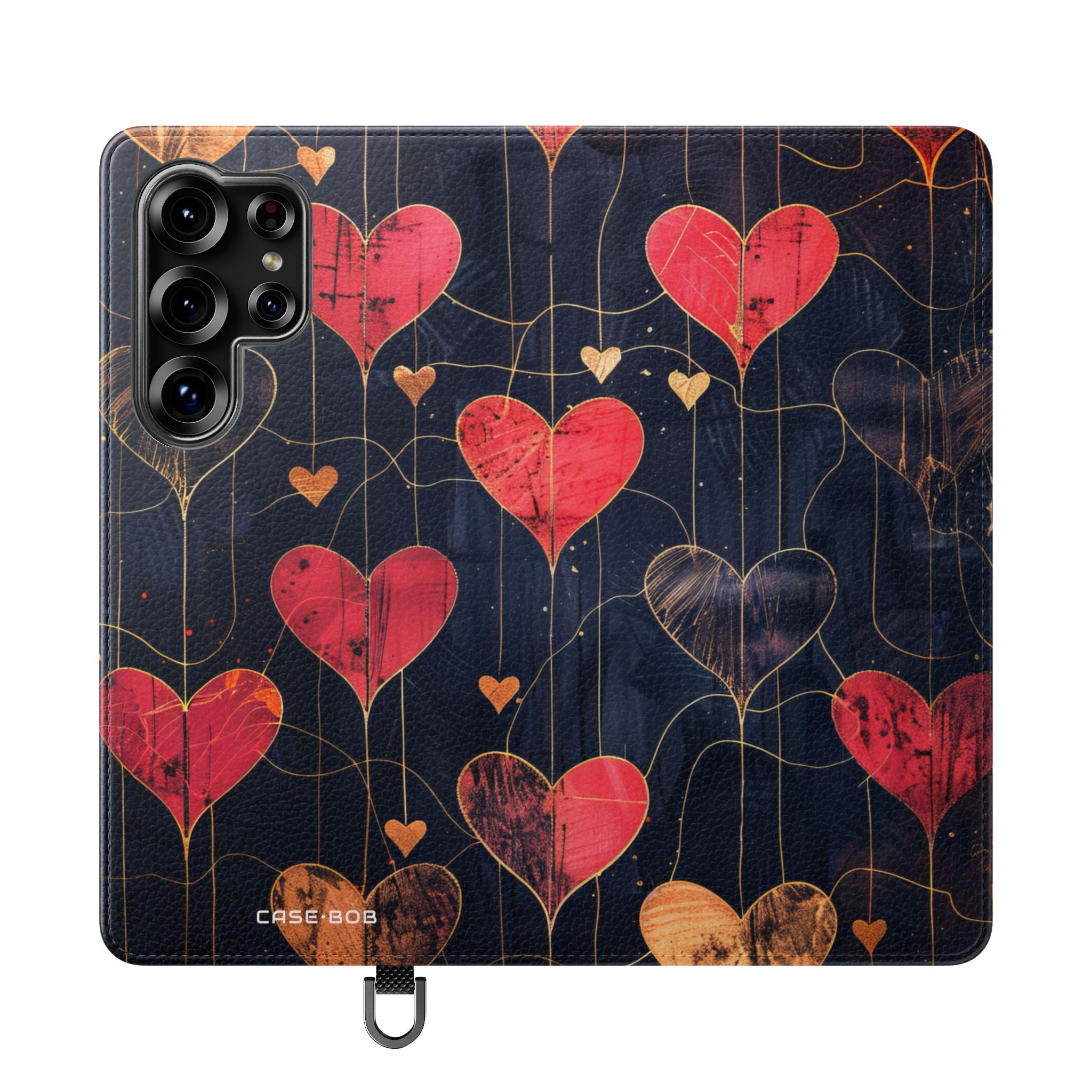 Textured Heart Grid - Samsung S25 Ultra Case - Wallet
