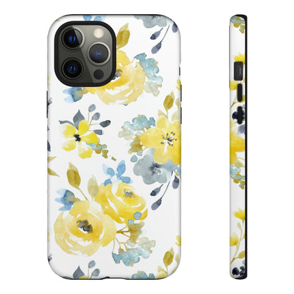 Yellow Floral - Protective Phone Case