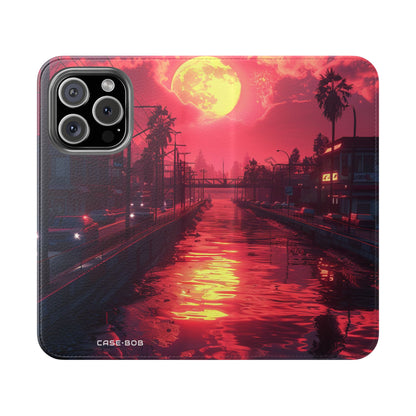 Yellow Moon Reflection - iPhone 16 Pro Case - Wallet