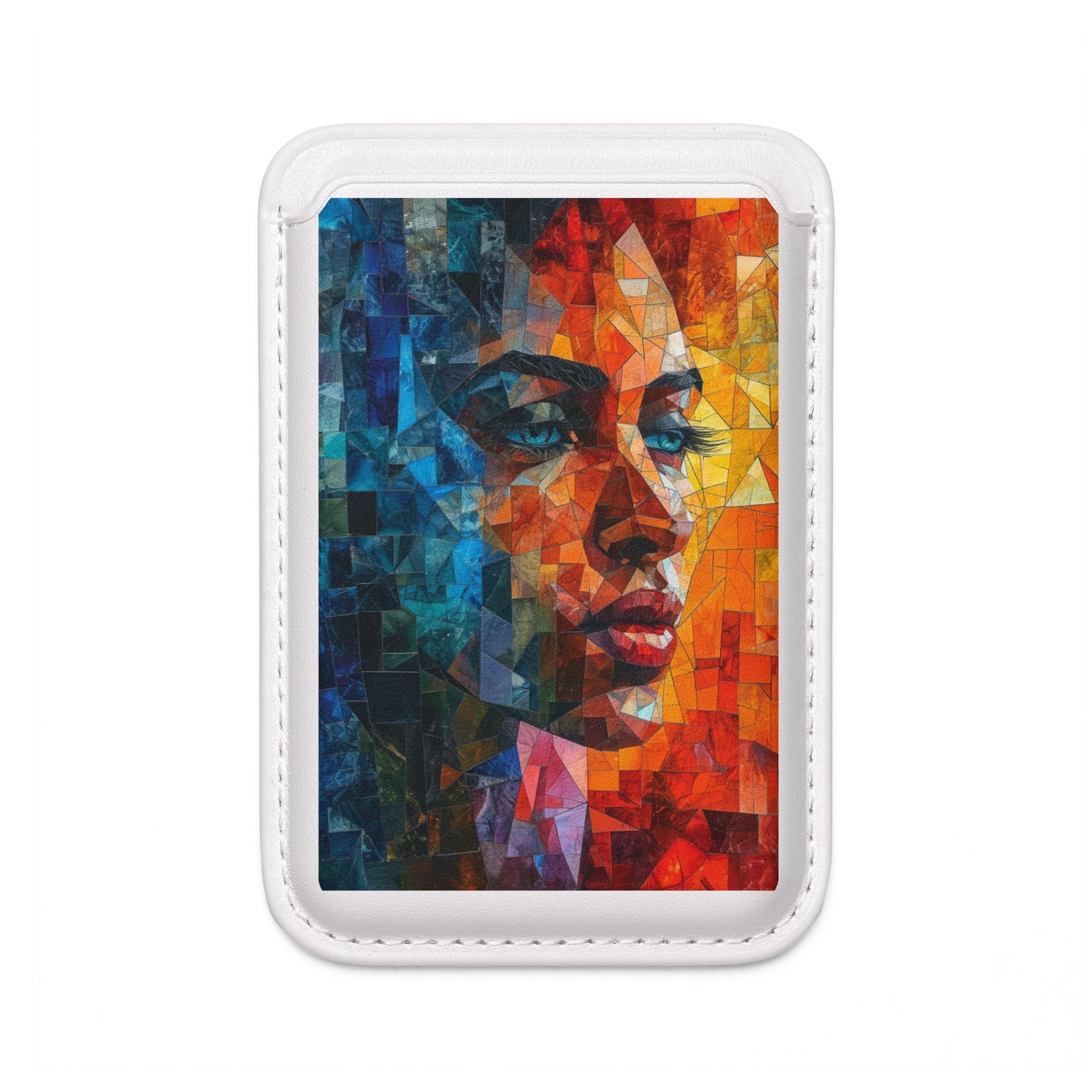 Mosaic Gaze Blue Portemonnee – MagSafe Klaar