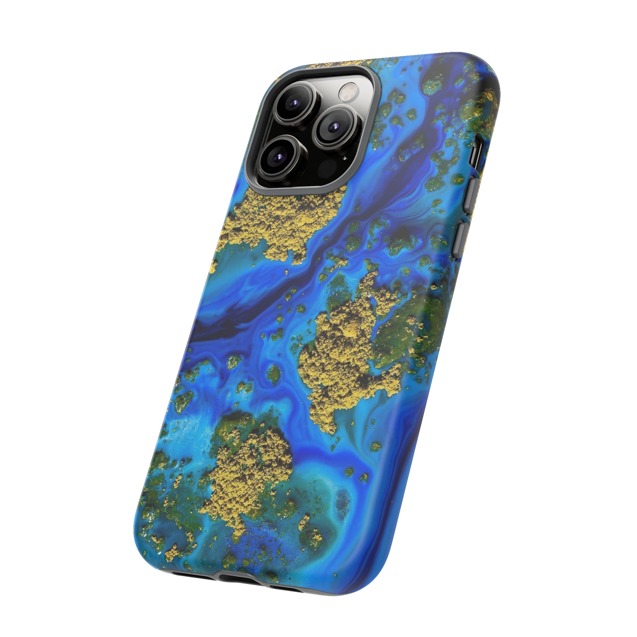 Blue Clear Ocean Ink Art iPhone Case (Protective) Phone Case