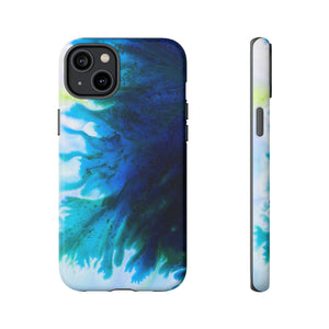 Blue Liquid Ink Art - Protective Phone Case