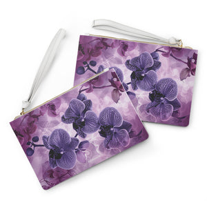 Clutch mit strahlendem Orchideen-Design 