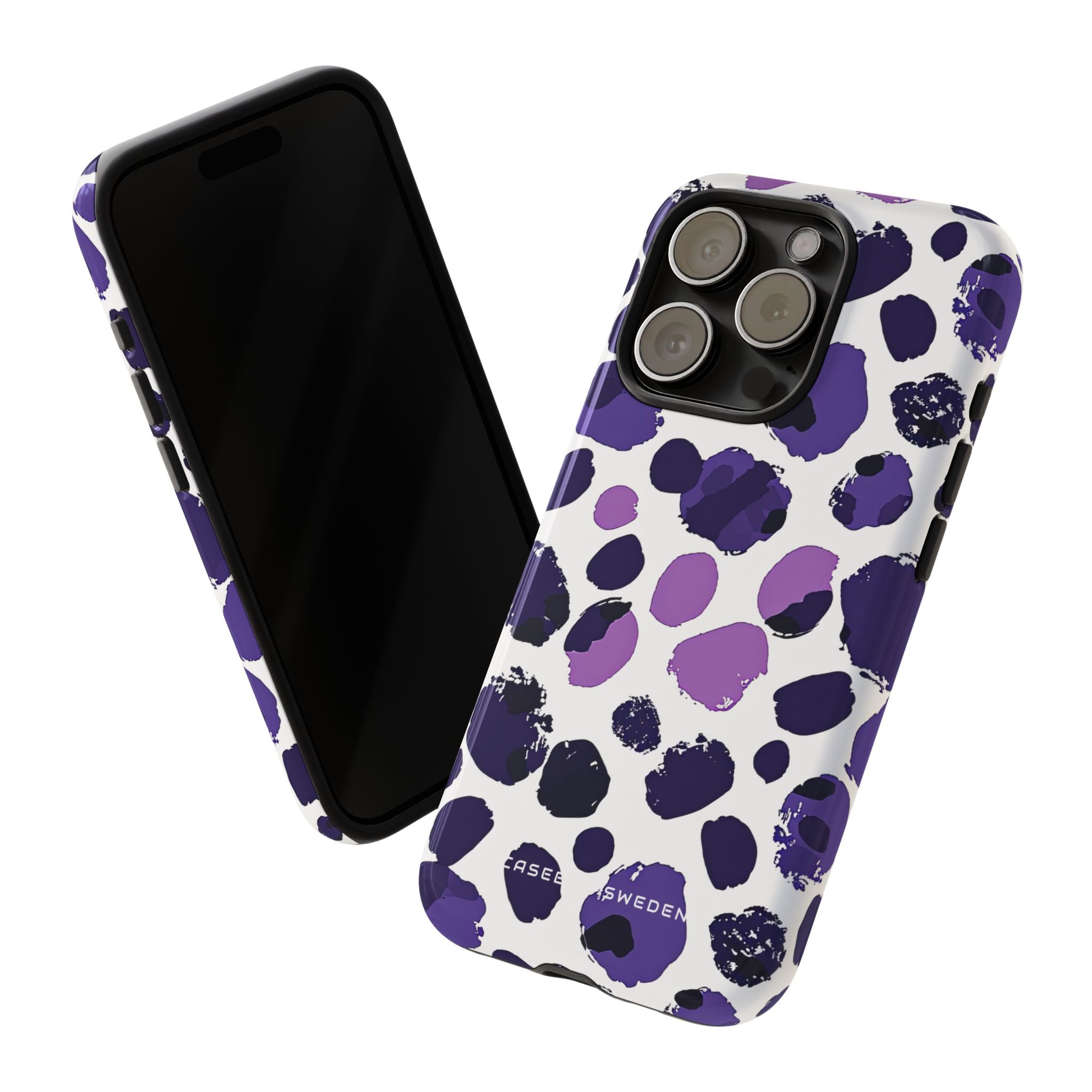 Purple Inkblots iPhone 15 - Tough Phone Case