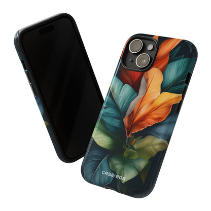 Tropical Leafburst iPhone 15 Case - Tough