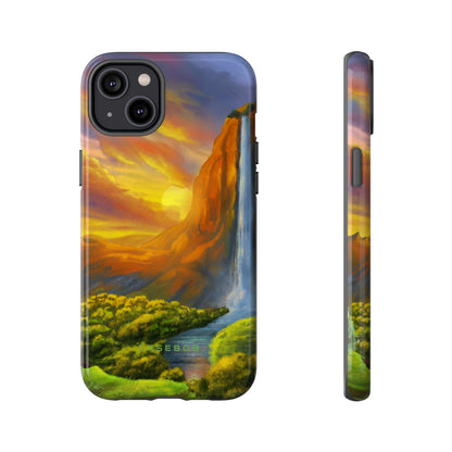 Fantasy Landscape with Waterfall - Protective Phone Case