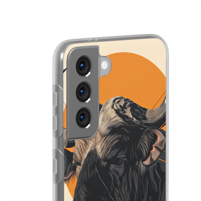 Majestic Buffalo Sun | Flexible Phone Case for Samsung Galaxy