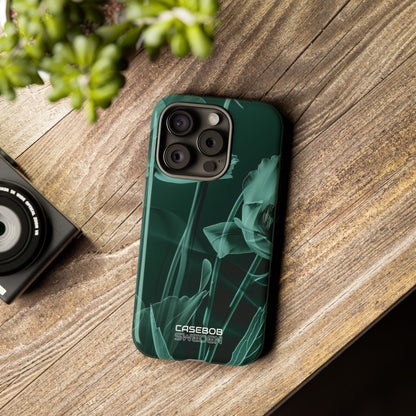 Teal Bloom Radiance iPhone 15 - Tough