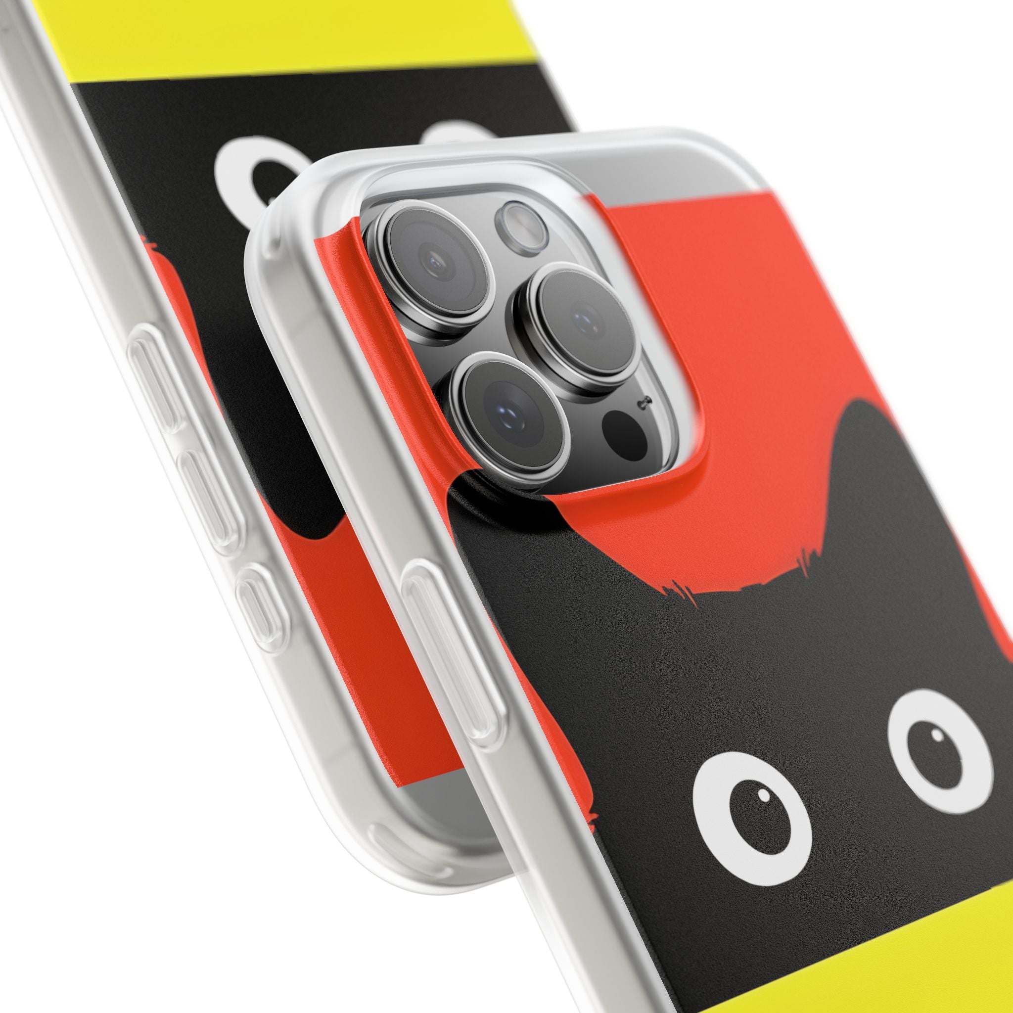 Peekaboo Cat Crimson iPhone 16 Pro Max Case - Soft