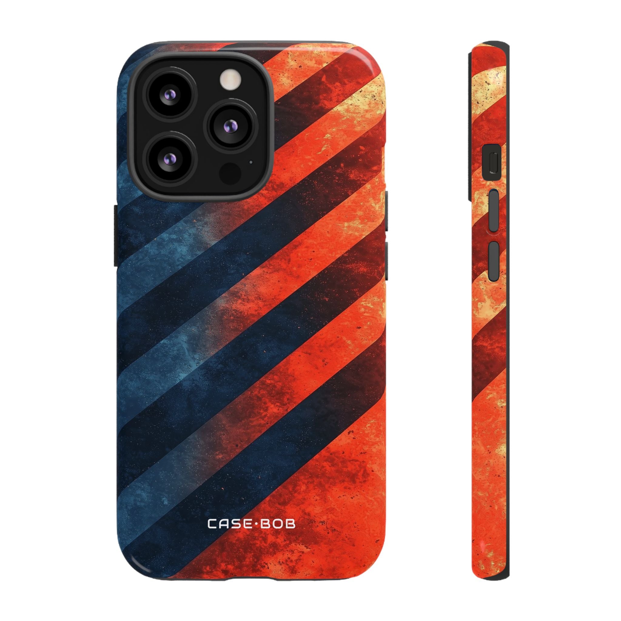 Diagonal Stripes Blaze iPhone 13 Pro Case - Tough