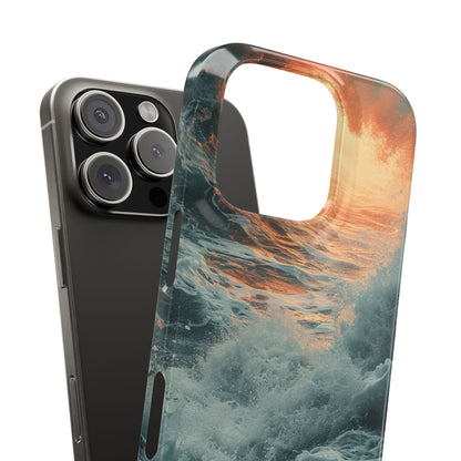 Fiery Wave Power - Slim iPhone 16 Phone Case