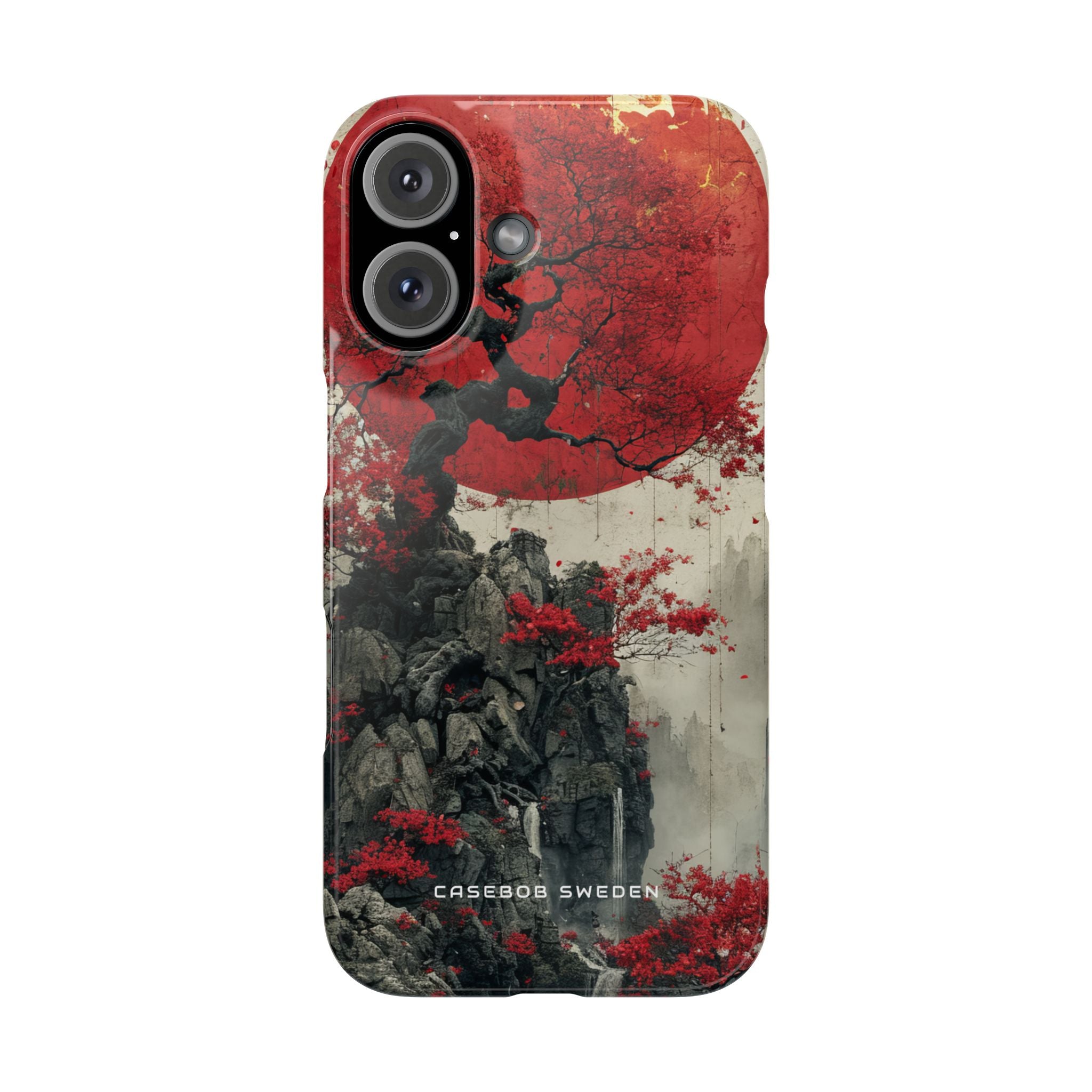 Zen Serenity in Red Harmony iPhone 16 - Slim Phone Case