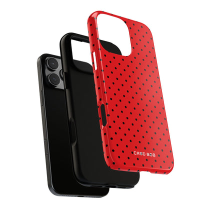 Crimson Dot Matrix iPhone 16 Pro Max Case - Tough
