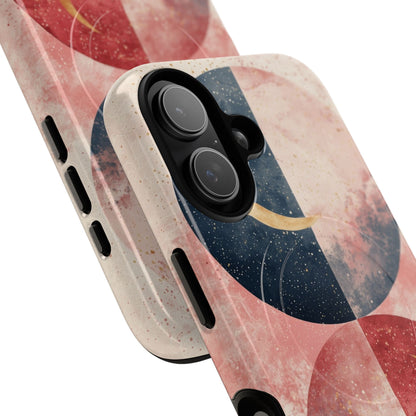 Golden Crescent Circles iPhone 17 Case - Tough+