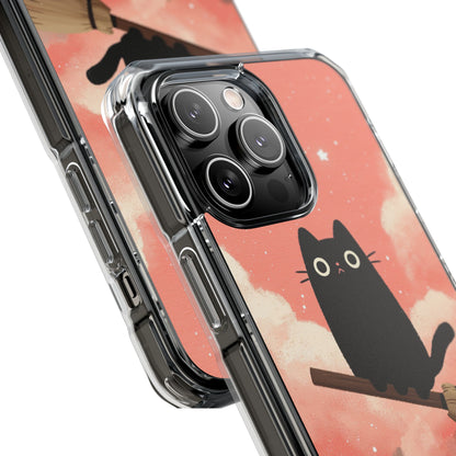 Cat Rides Broom iPhone Case - Impact