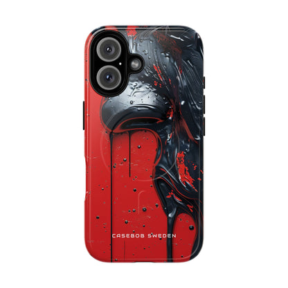 Textured Crimson Bloom iPhone 16  Tough+ Phone Case