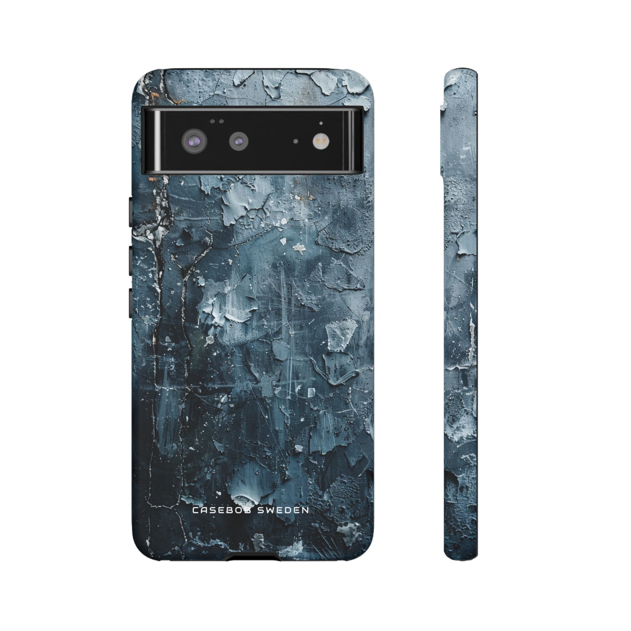 Weathered Blue Tapestry with Cracked Layers Google Pixel 6 - Tough Phone Case