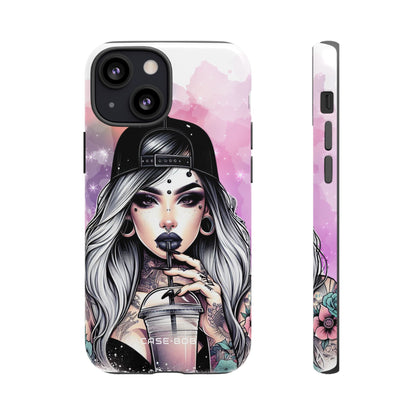 Silver Sip Nebula iPhone 13 Mini Case - Tough
