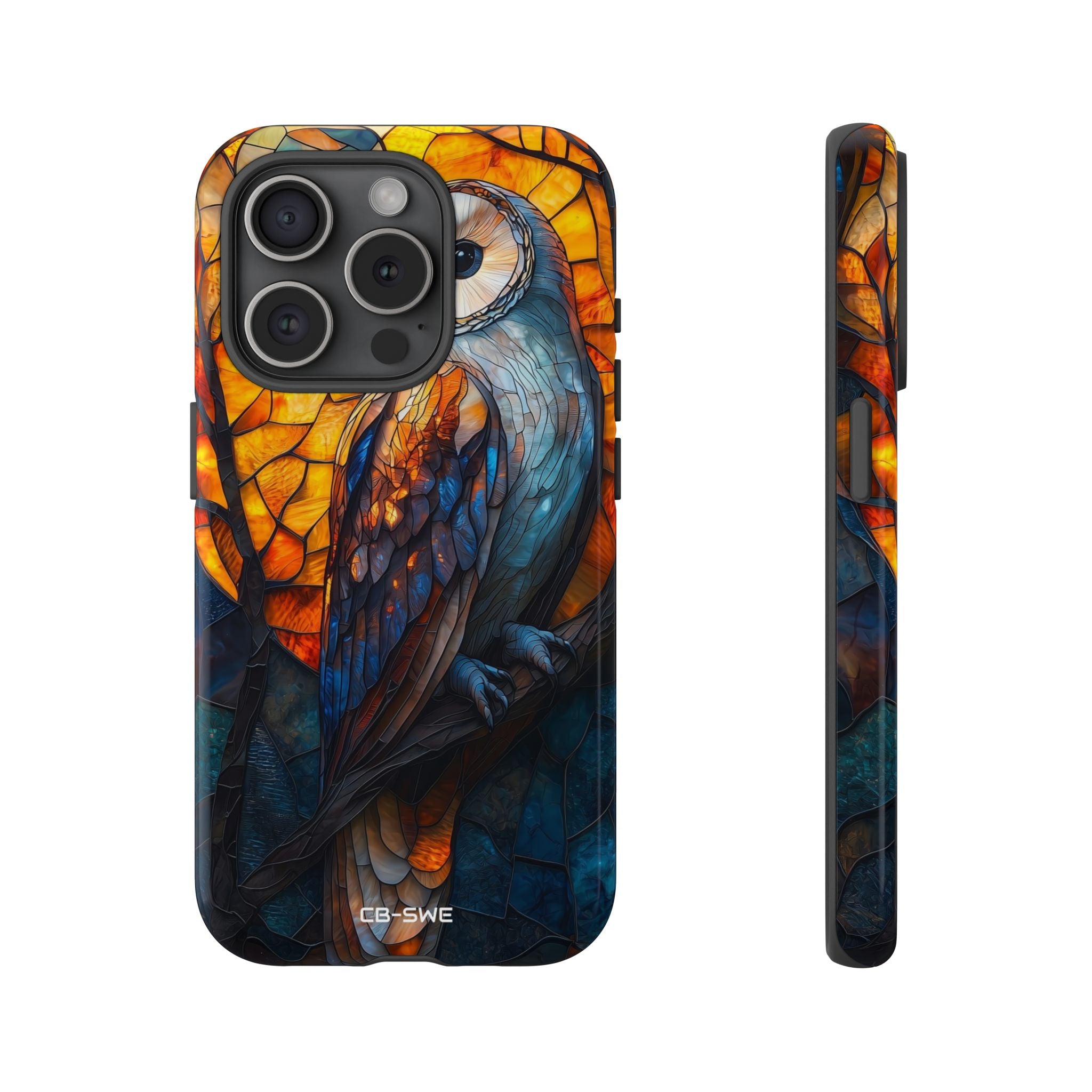 Owl Gazes Moonlight - iPhone Case