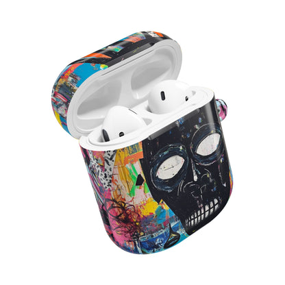 Neon Skull Burst - AirPods Case