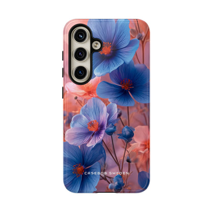 Harmonious Blooming Blues and Pinks Samsung S24 - Tough Phone Case