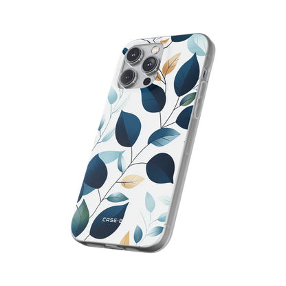 Navy Leaf Veins iPhone 14 Pro Max Case - Soft
