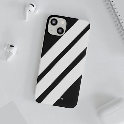 Diagonal Bands Noir iPhone 13 - Soft