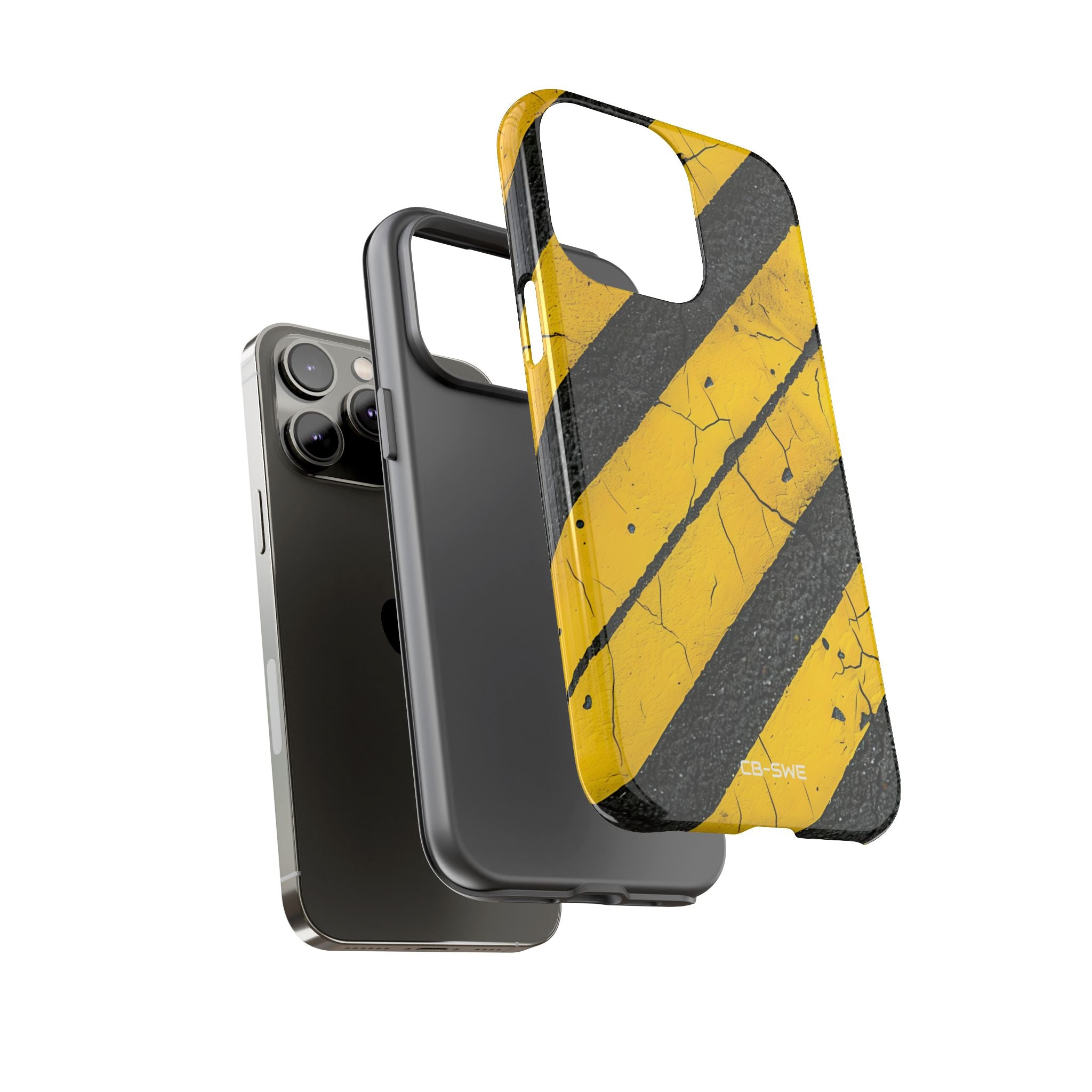 Cracked Hazard Lines - iPhone Case