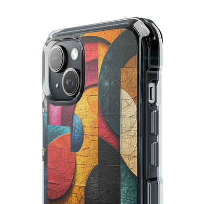 Vibrant Geometric Art - Clear Impact iPhone 15 Phone Case