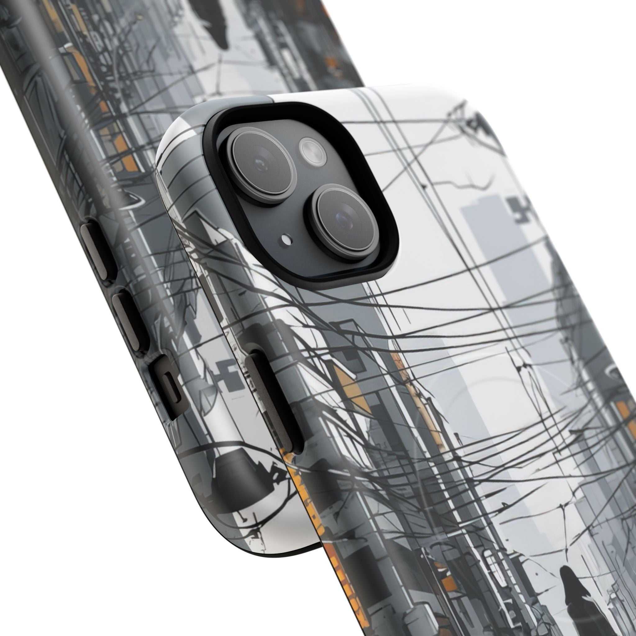 Urban Noir Streetscape iPhone 15 | Tough+ Phone Case