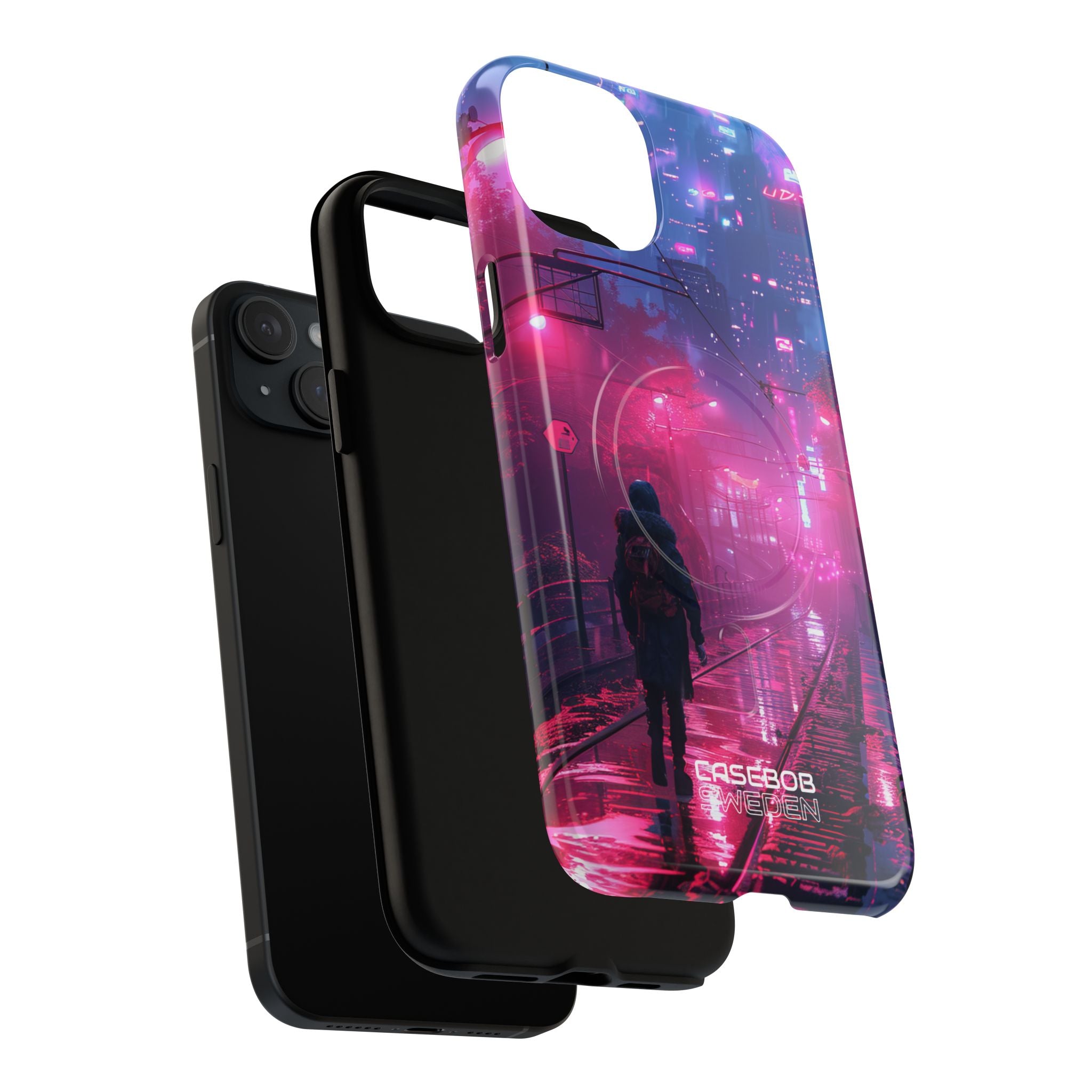 Neon Shadow City iPhone 15 - Tough+