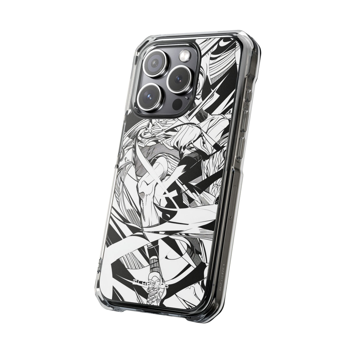 Dynamic Court Noir - Phone Case for iPhone (Clear Impact - Magnetic)