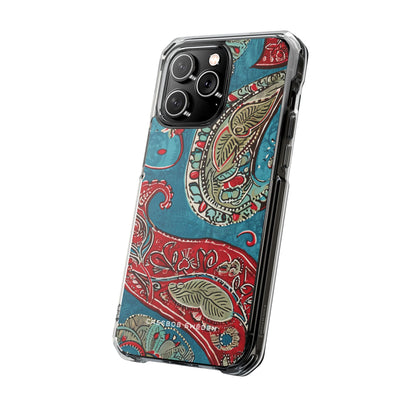 Vintage Paisley Elegance iPhone 14 - Clear Impact Phone Case