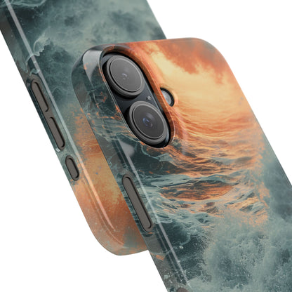 Fiery Wave Power - Slim iPhone 16 Phone Case