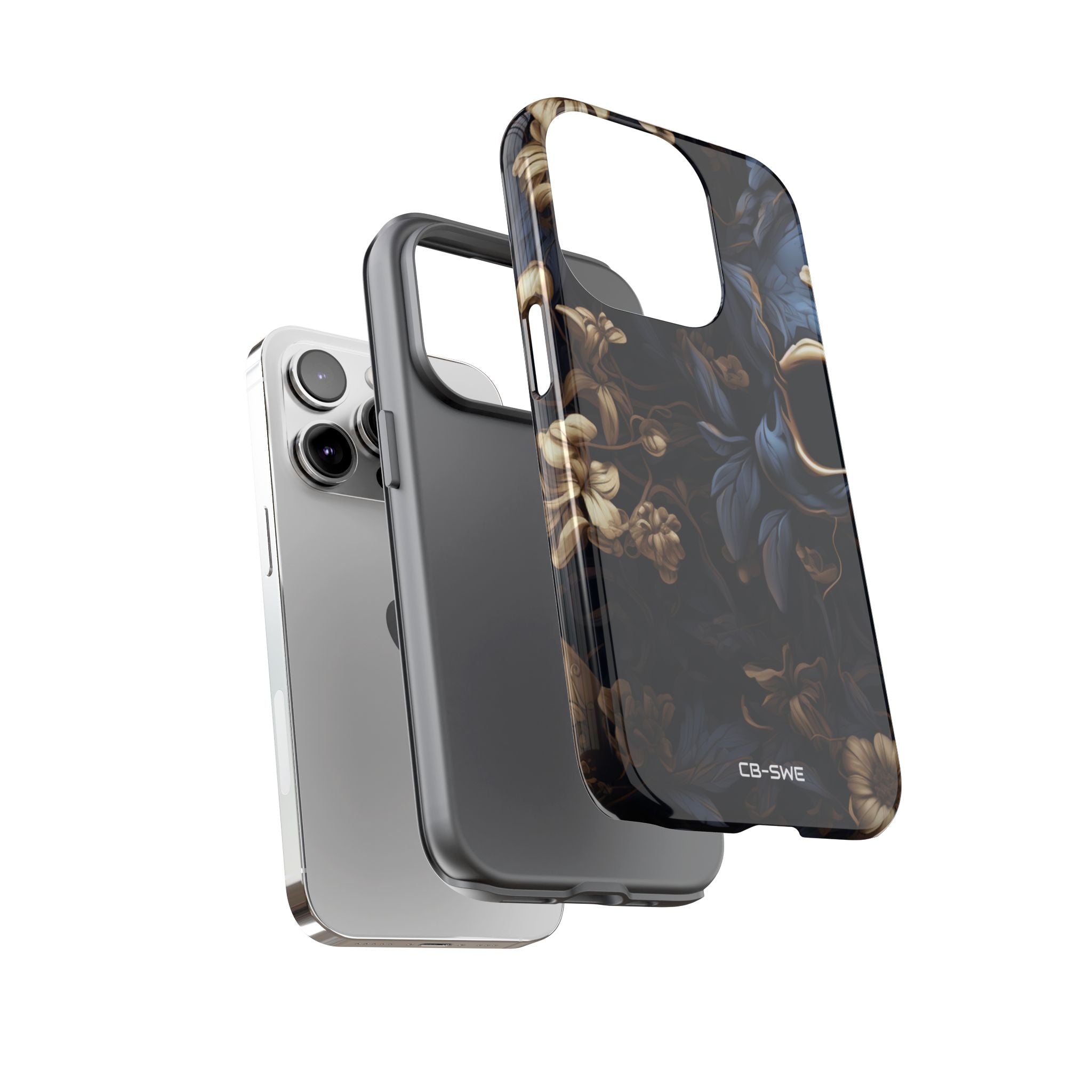 Gothic Floral Skull - iPhone Case