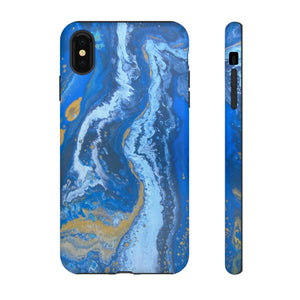 Acrylic Blue Gold - Protective Phone Case