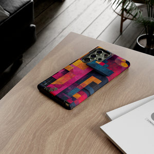 Electric Geometric Vibes - Protective Phone Case