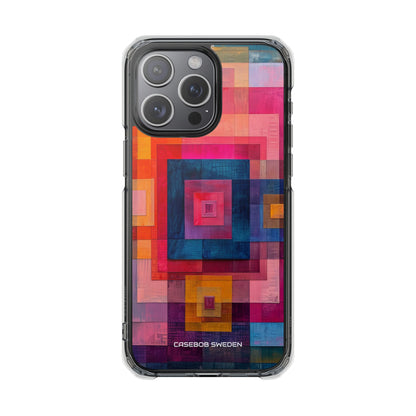 Vibrant Geometry - Clear Impact iPhone 15 Phone Case