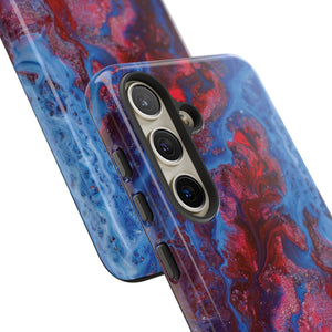 Deep Red Ink Art Phone Case - Protective Phone Case